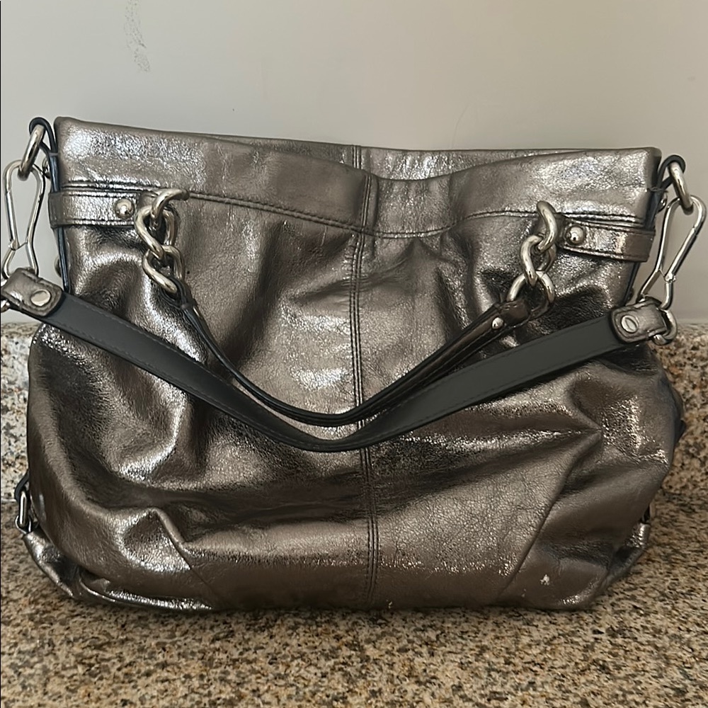 Metallic Silver Women's Bag